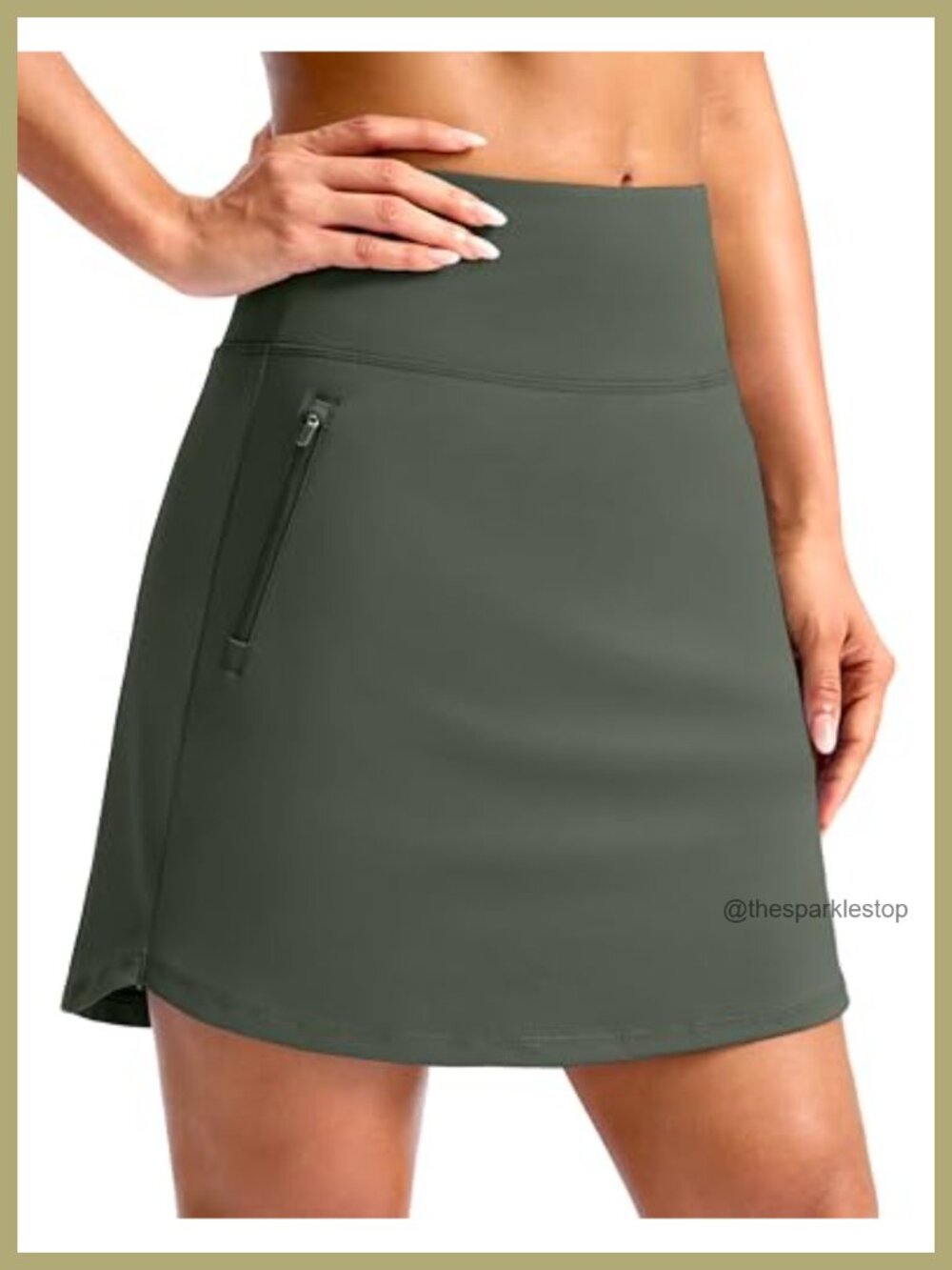 Golf Skort For Women 18 Inch Knee Length Skort With Pockets High Waist Skort